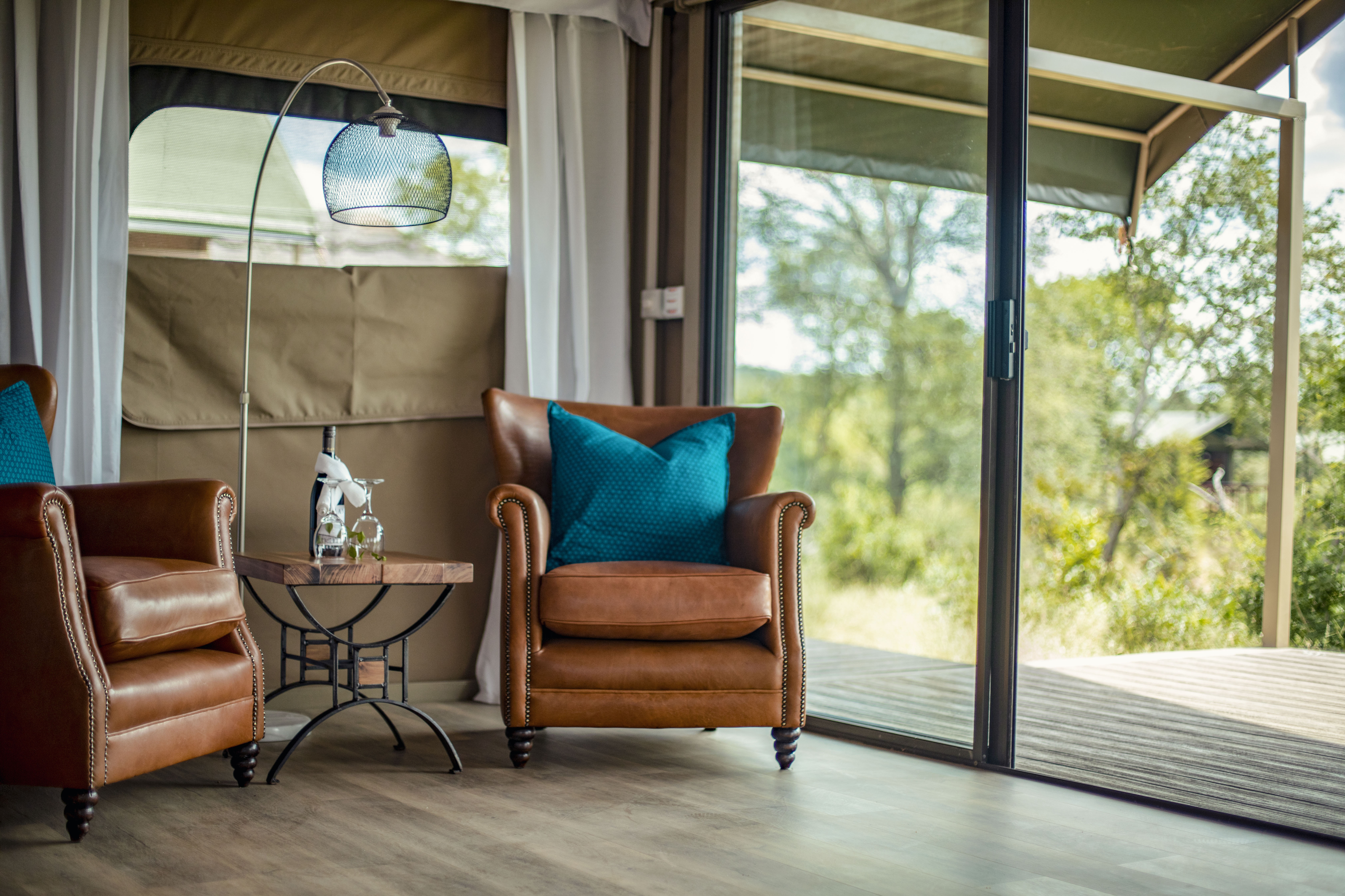 <p>All rooms are tented with glass sliding doors for security&nbsp;</p>