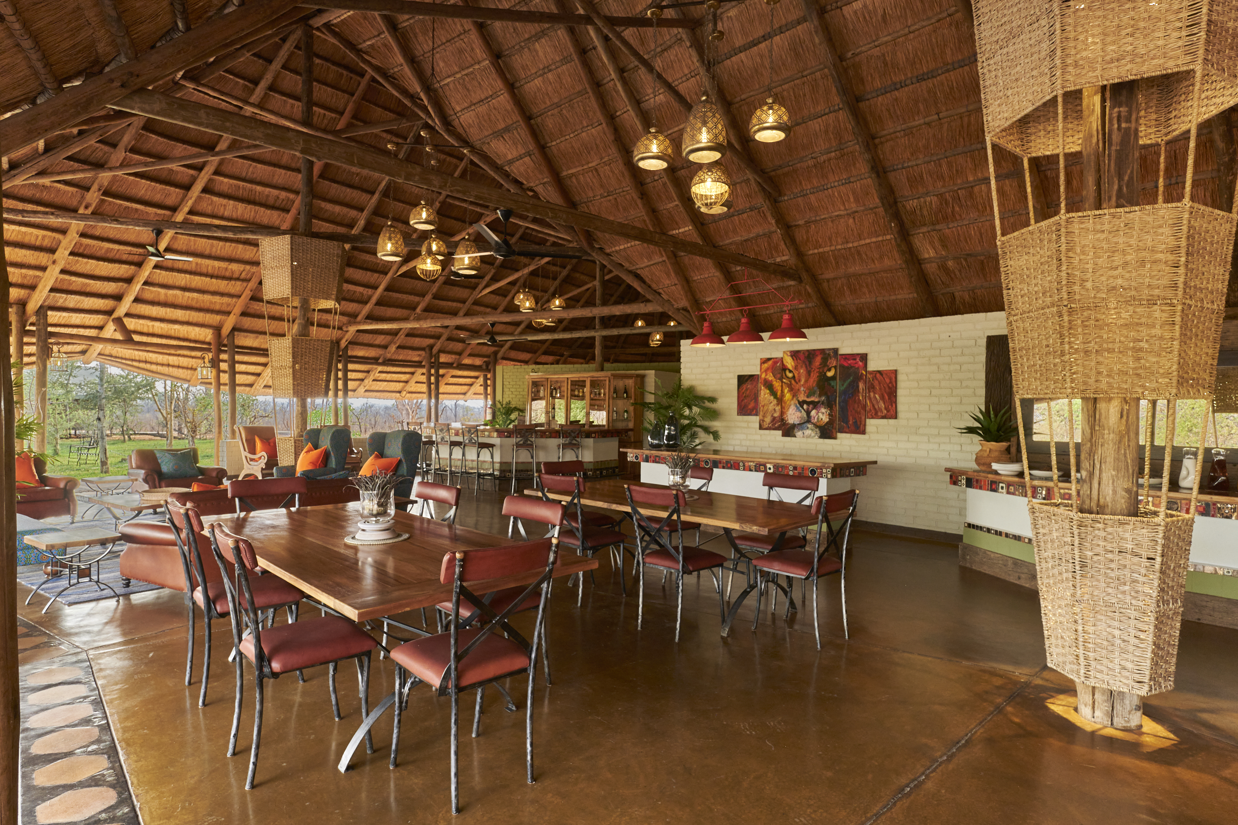 <p>The Wallow Lodge bar&nbsp;area is a great place to relax after a day of activities.</p>