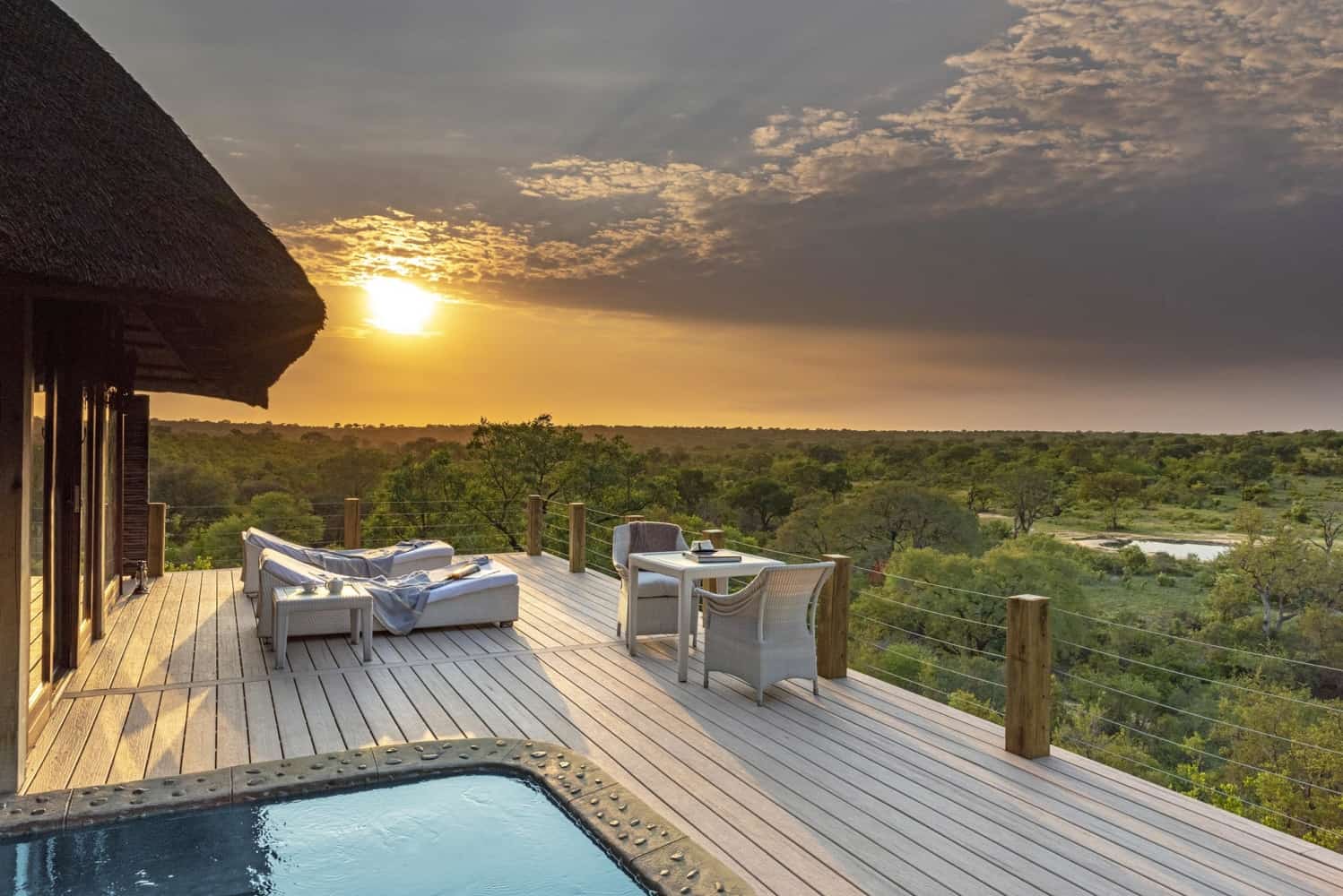 <p>Each suite has a private deck with a plunge pool</p>